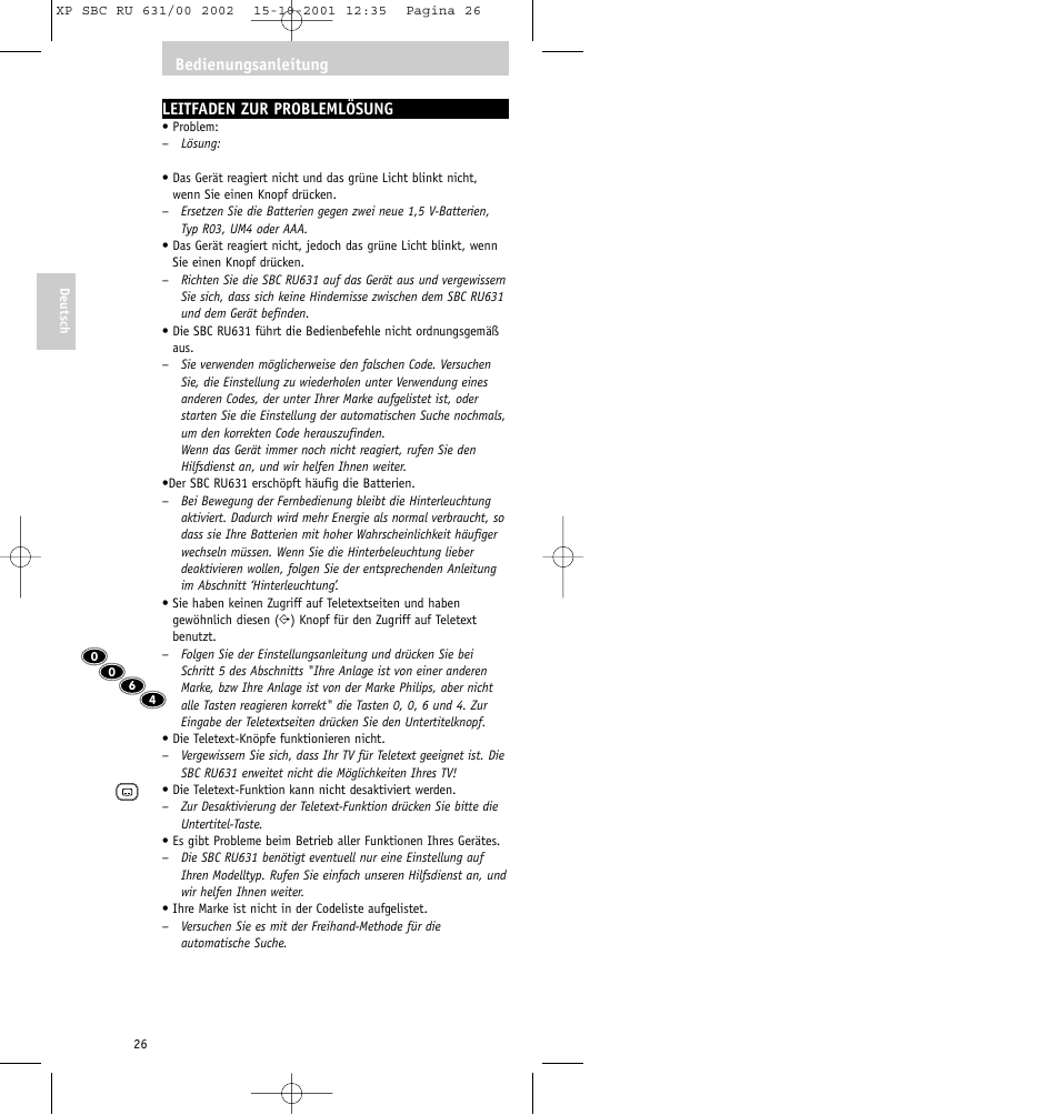 Philips RU631/00 User Manual | Page 26 / 80