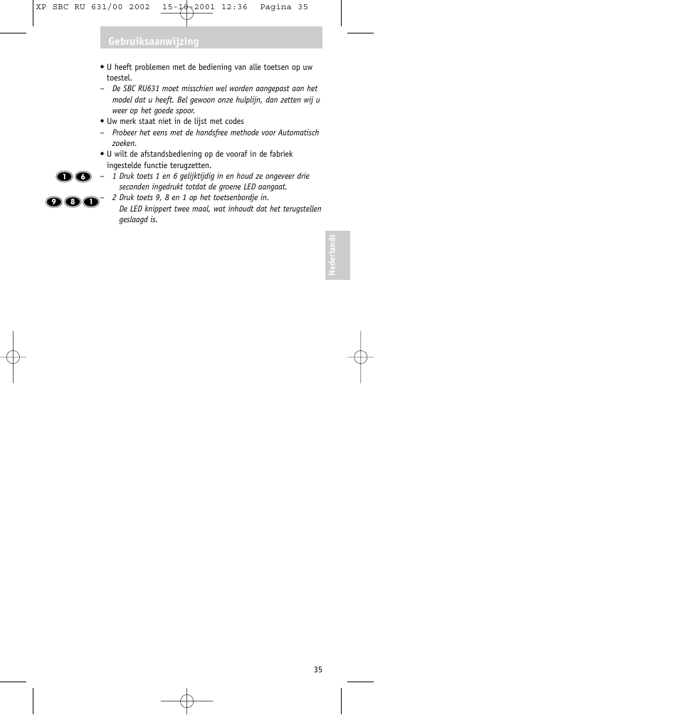 Philips RU631/00 User Manual | Page 35 / 80