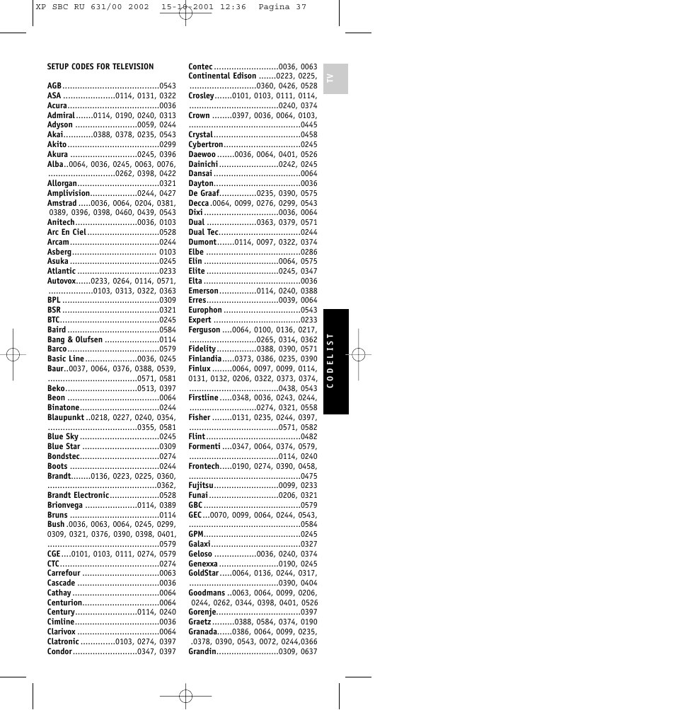 Philips RU631/00 User Manual | Page 37 / 80
