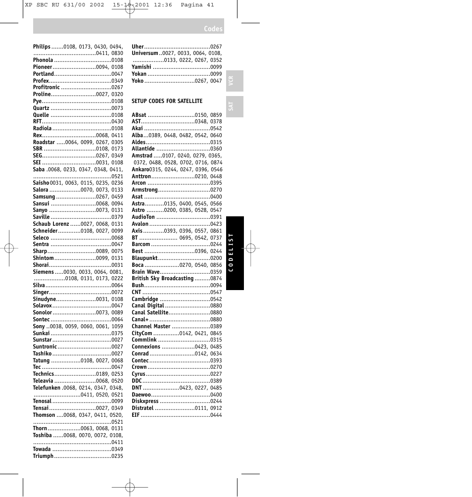 Philips RU631/00 User Manual | Page 41 / 80
