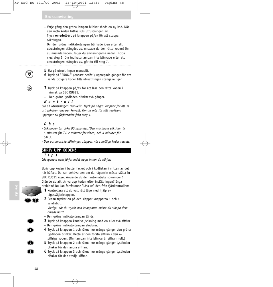 Philips RU631/00 User Manual | Page 48 / 80