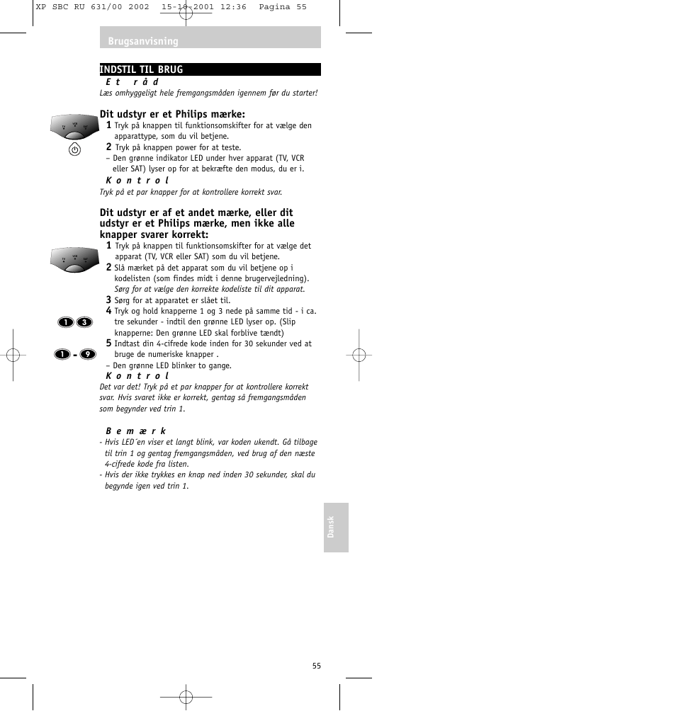 Philips RU631/00 User Manual | Page 55 / 80