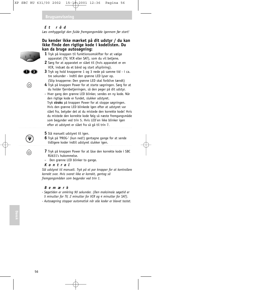 Philips RU631/00 User Manual | Page 56 / 80