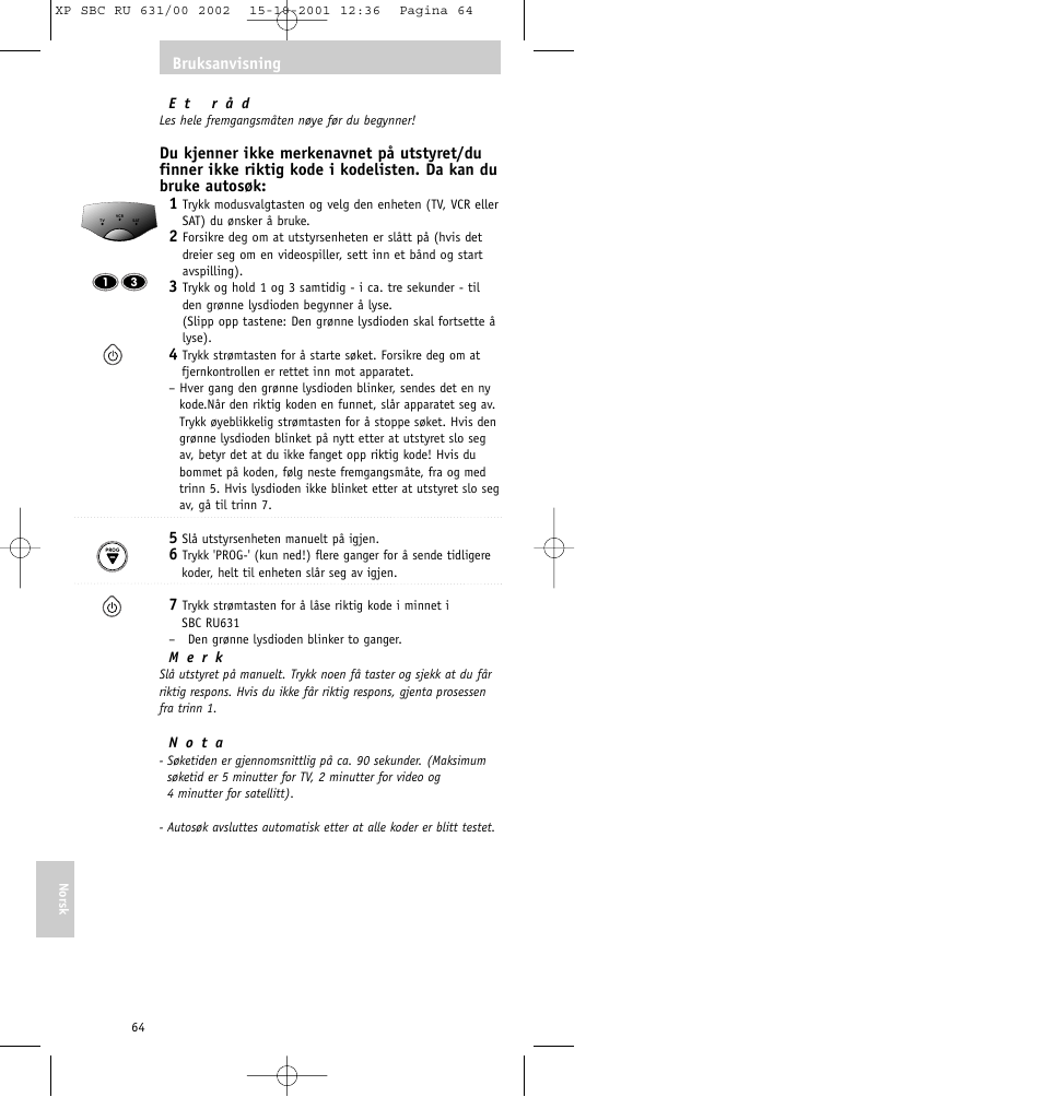 Philips RU631/00 User Manual | Page 64 / 80