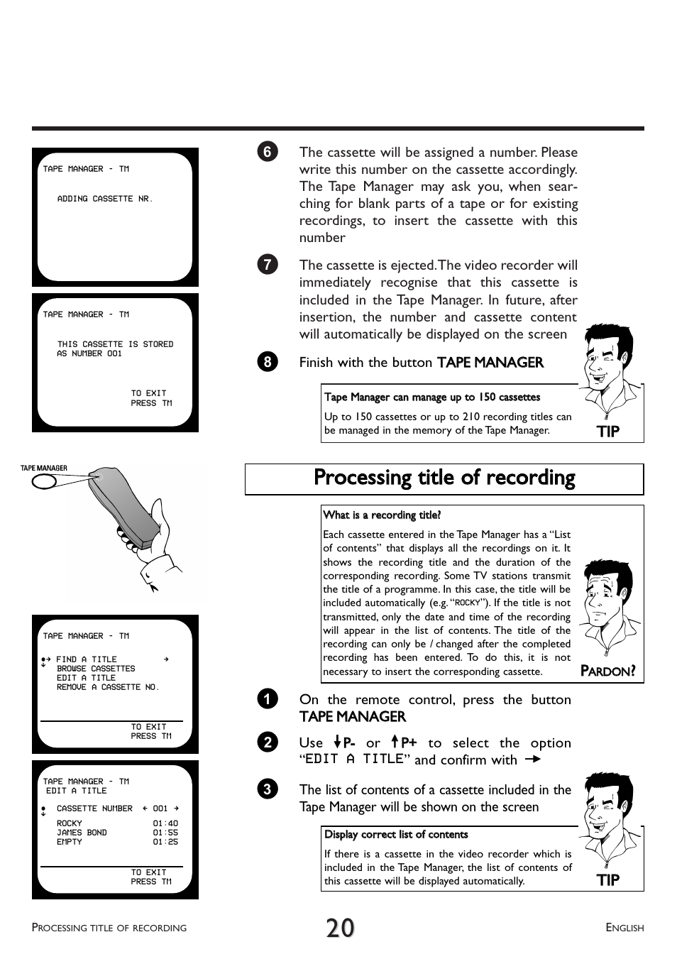 Ttiipp | Philips VR 766/07 User Manual | Page 20 / 64