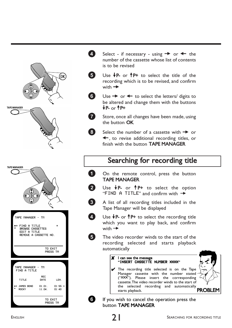 Pprro obblleem m | Philips VR 766/07 User Manual | Page 21 / 64