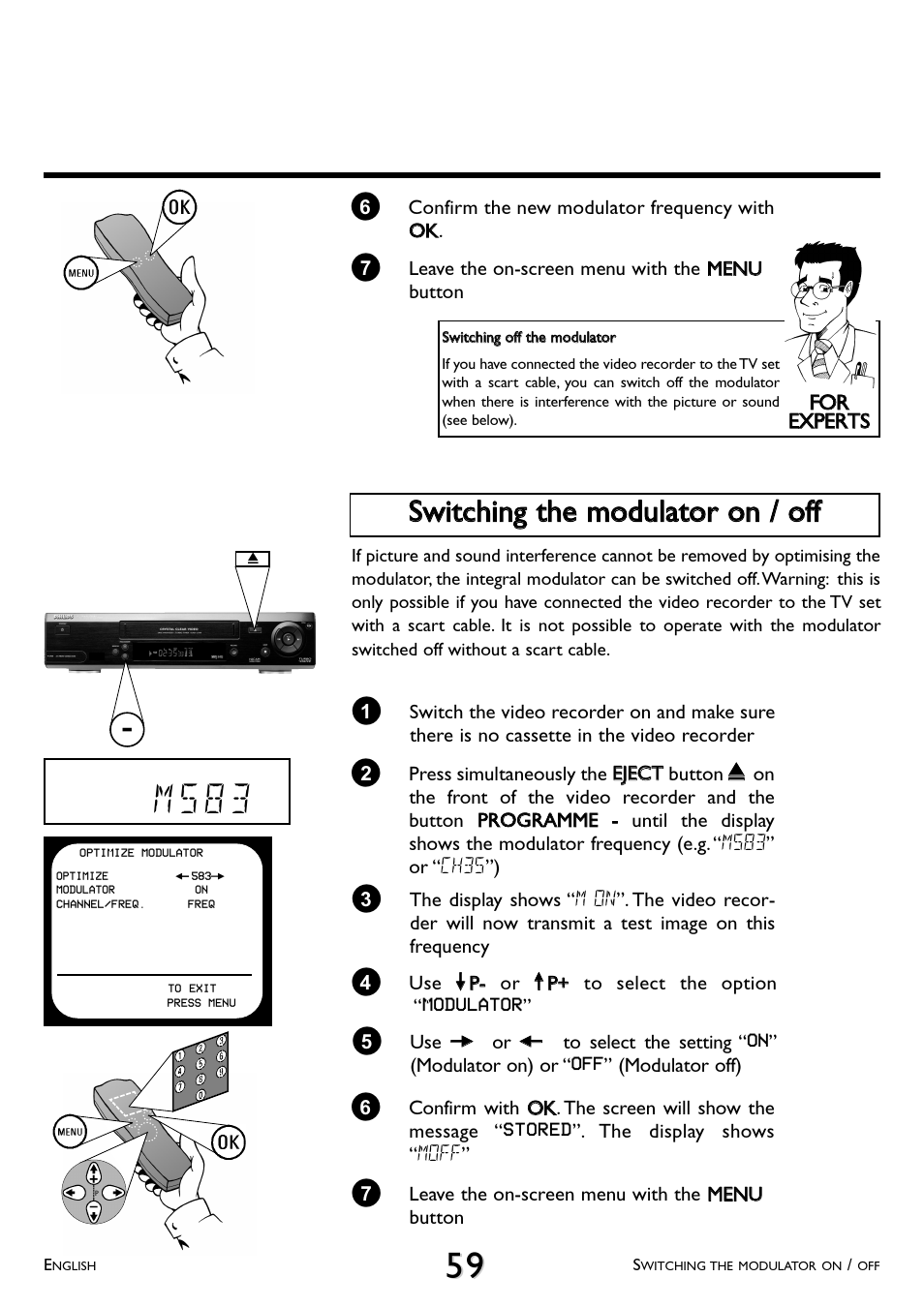 M 5 8 3 | Philips VR 766/07 User Manual | Page 59 / 64