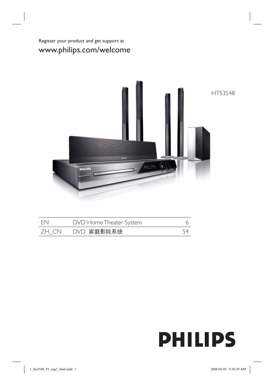 Philips HTS3548 User Manual | 53 pages