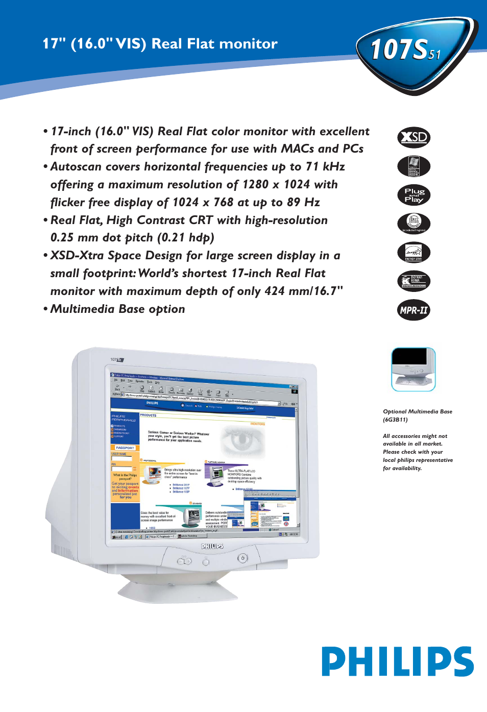 Philips 107S51 User Manual | 2 pages
