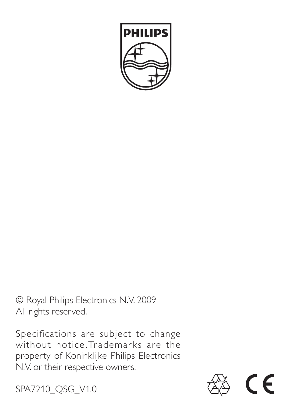 Philips SPA7210/17 User Manual | Page 9 / 9