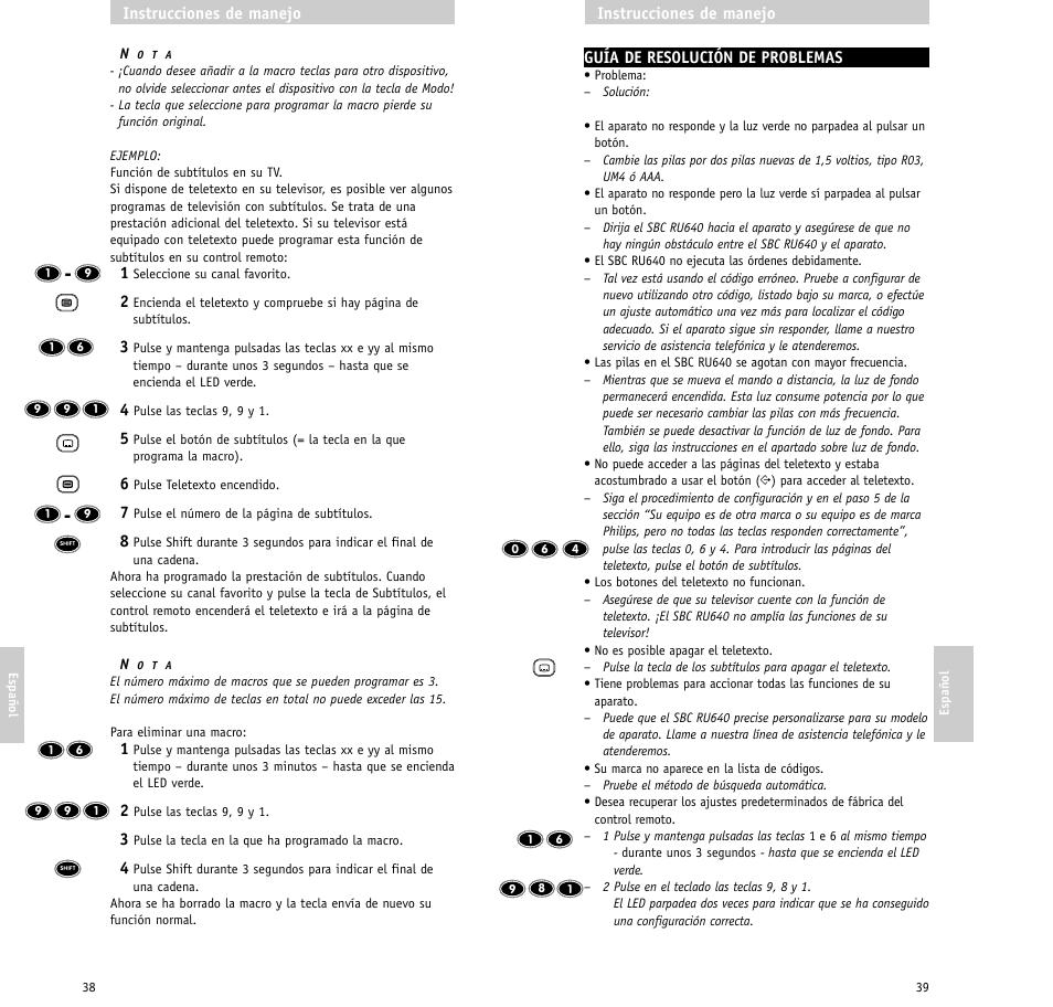 Philips RU640/00 User Manual | Page 20 / 31