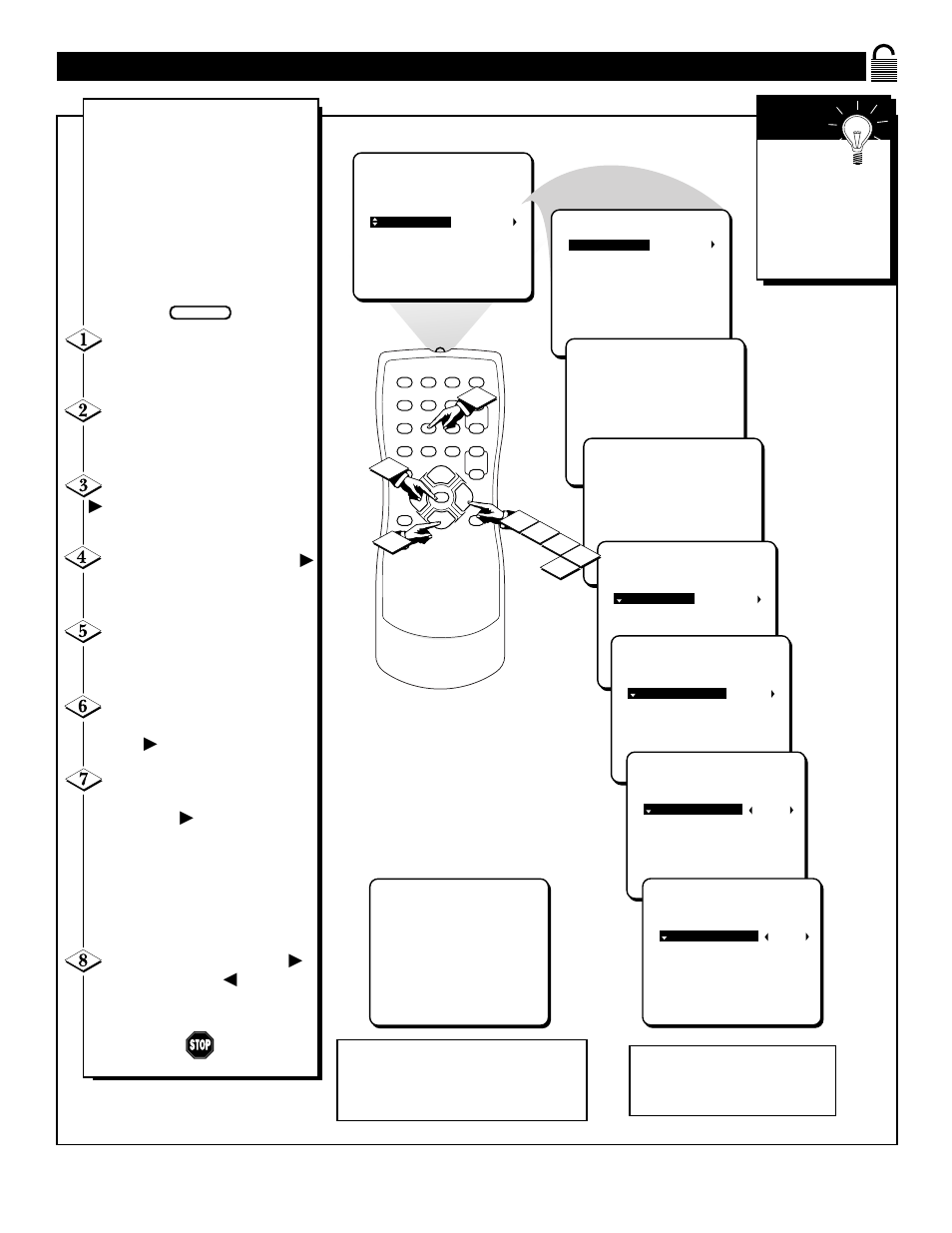 Lock, Rogramming, Sing | Ovie, Atings | Philips MAGNAVOX PS1947C1 User Manual | Page 23 / 32