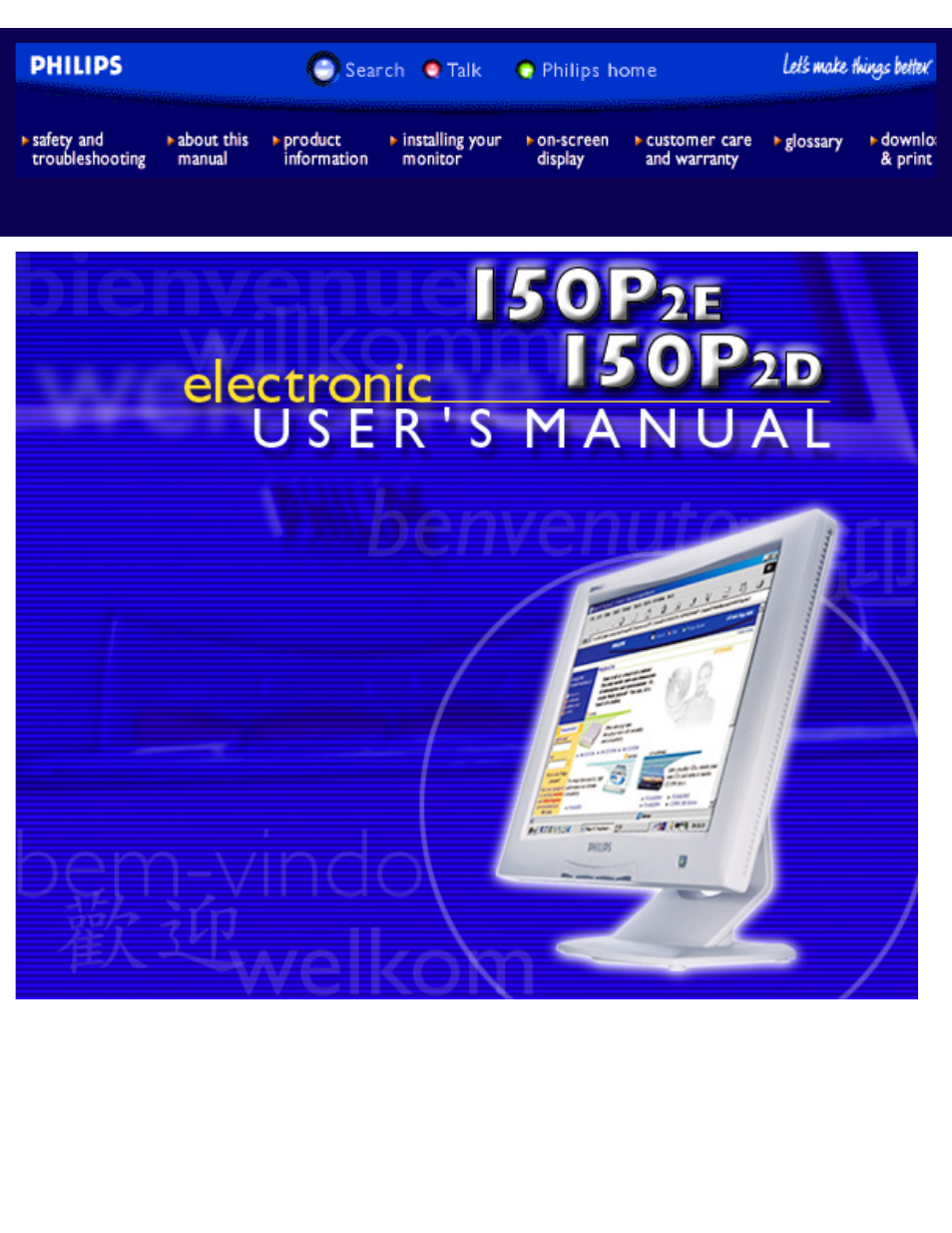 Philips 150P2E/150P2D User Manual | 85 pages