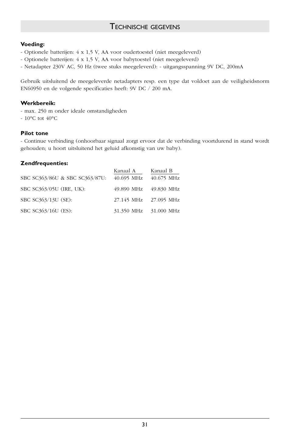 Philips SBCSC363 User Manual | Page 32 / 75
