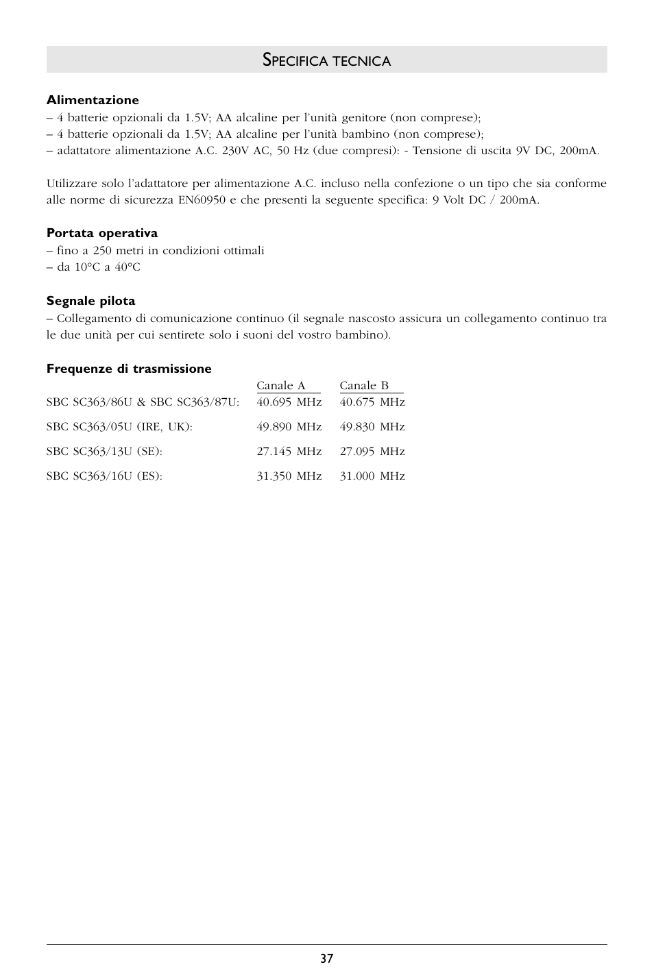 Philips SBCSC363 User Manual | Page 38 / 75