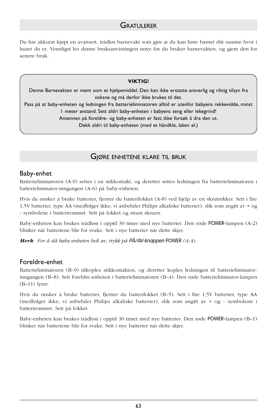 Philips SBCSC363 User Manual | Page 64 / 75