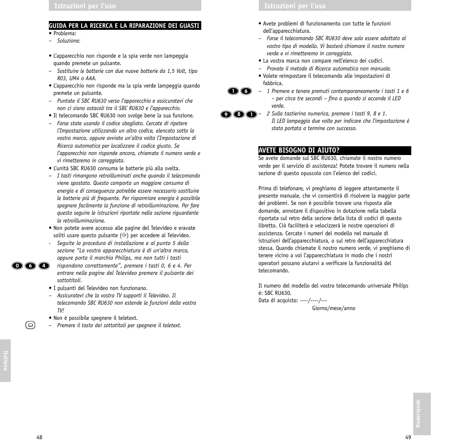 Philips RU630/00 User Manual | Page 25 / 38