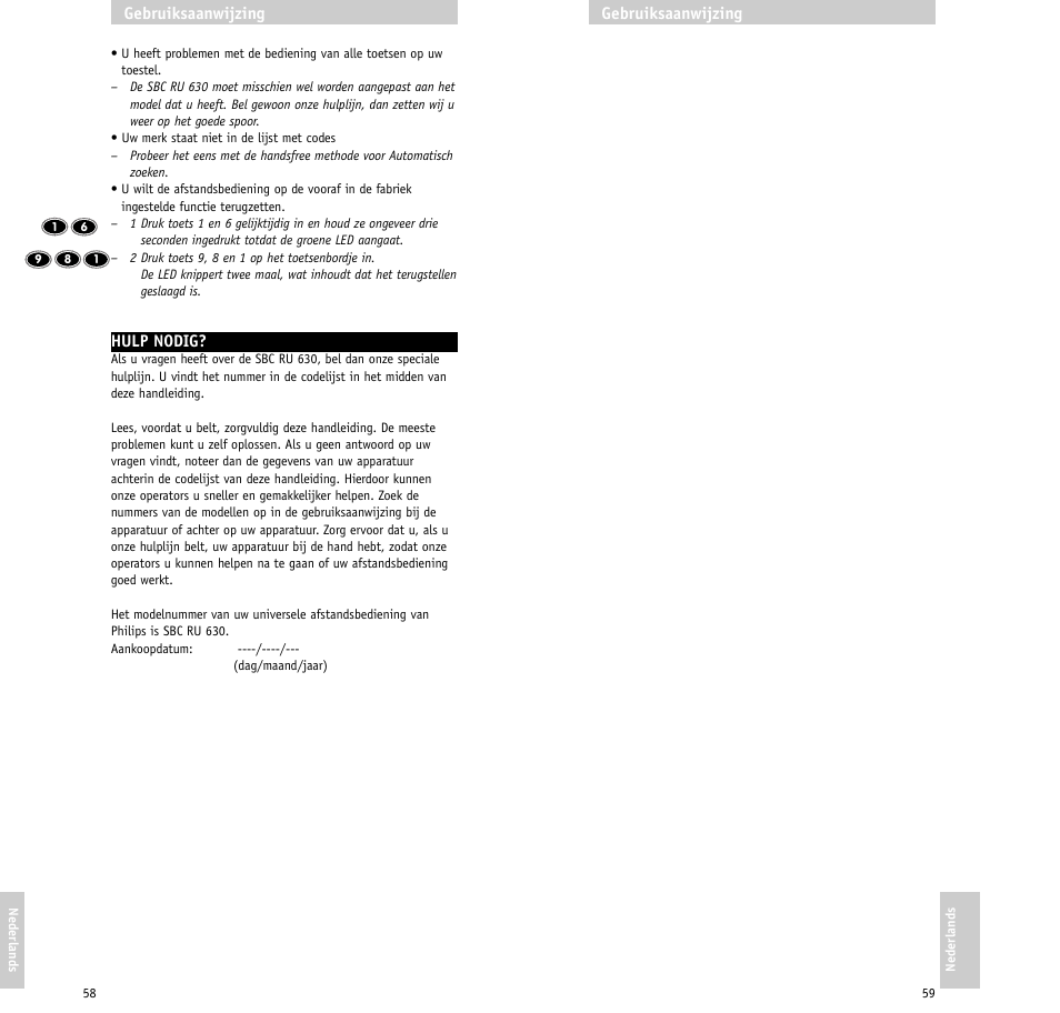 Philips RU630/00 User Manual | Page 30 / 38