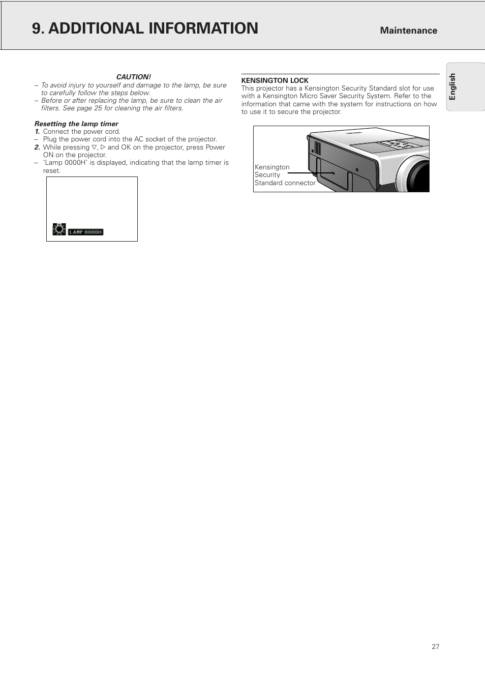 Additional information, Maintenance | Philips PXG10 User Manual | Page 29 / 30