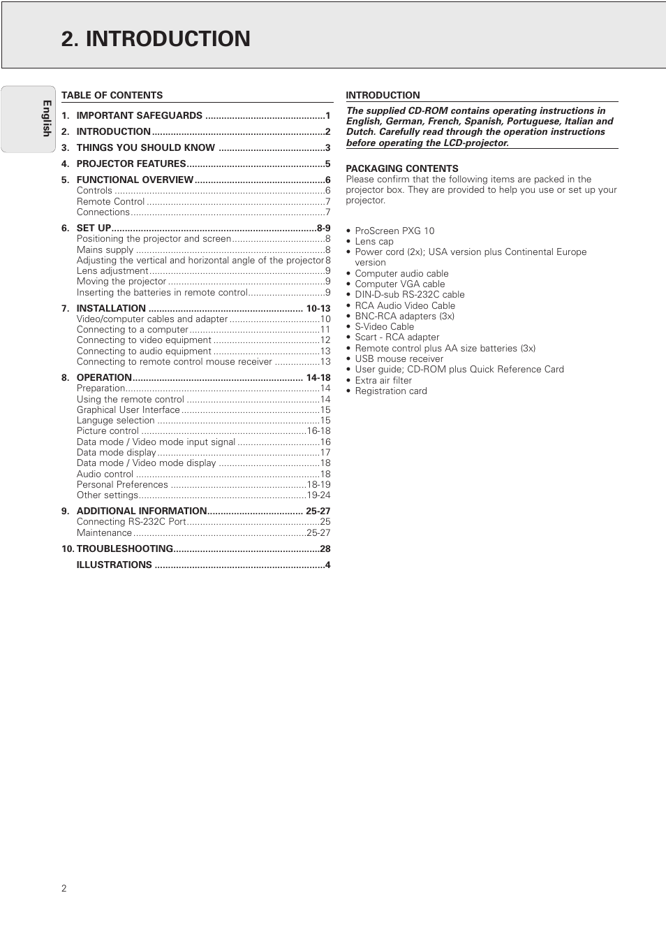 Introduction | Philips PXG10 User Manual | Page 4 / 30