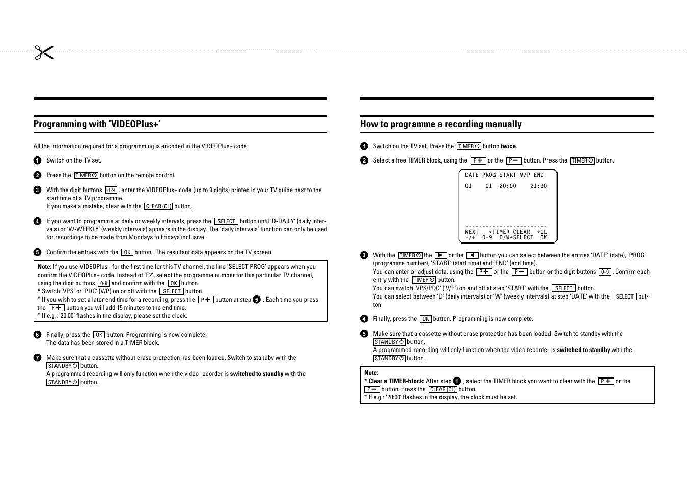 Programming with ’videoplus, How to programme a recording manually | Philips 686 User Manual | Page 2 / 20