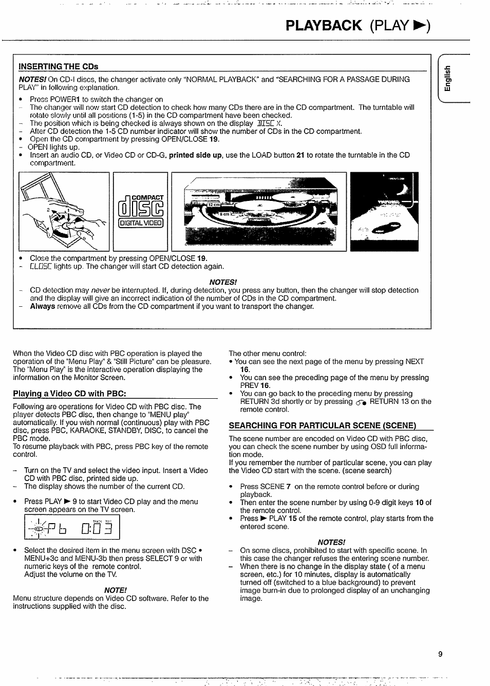 Playback (play^) | Philips CDC771V User Manual | Page 9 / 21