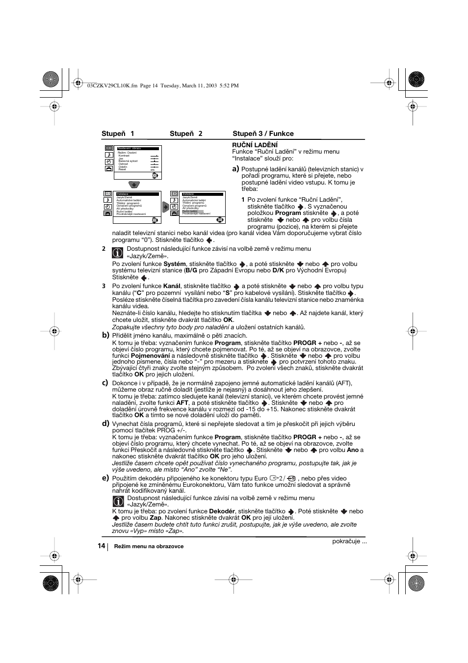 Sony KV-29CL10K User Manual | Page 54 / 122