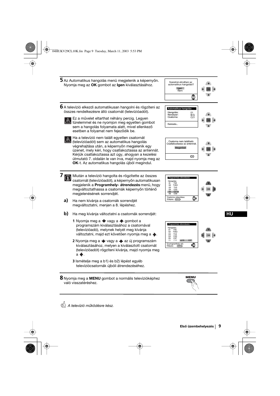 Sony KV-29CL10K User Manual | Page 69 / 122