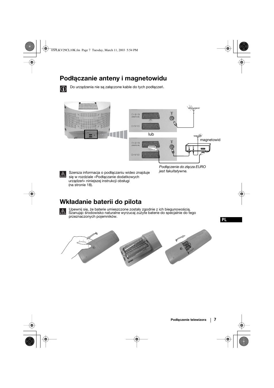 Sony KV-29CL10K User Manual | Page 87 / 122