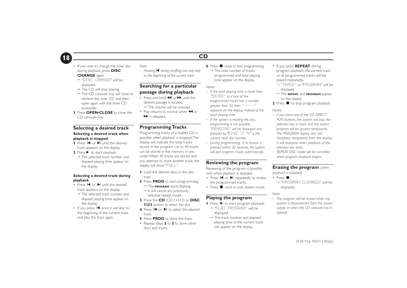 Philips FW-P73 User Manual | Page 18 / 31