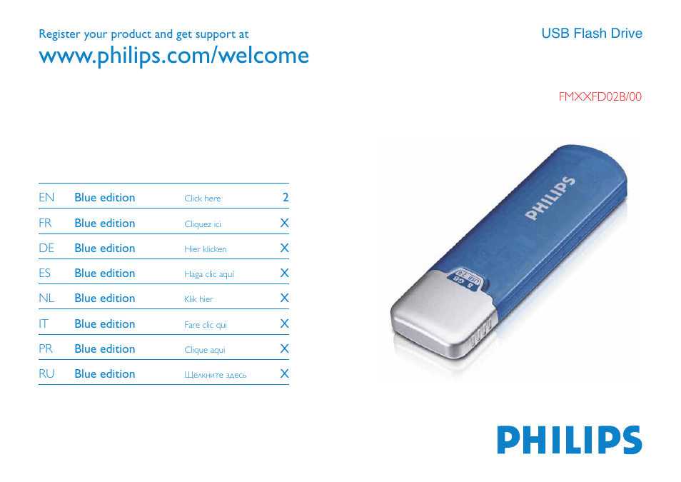 Philips FMXXFD02B/00 User Manual | 10 pages