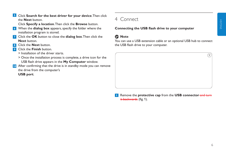 4 connect | Philips FMXXFD02B/00 User Manual | Page 6 / 10