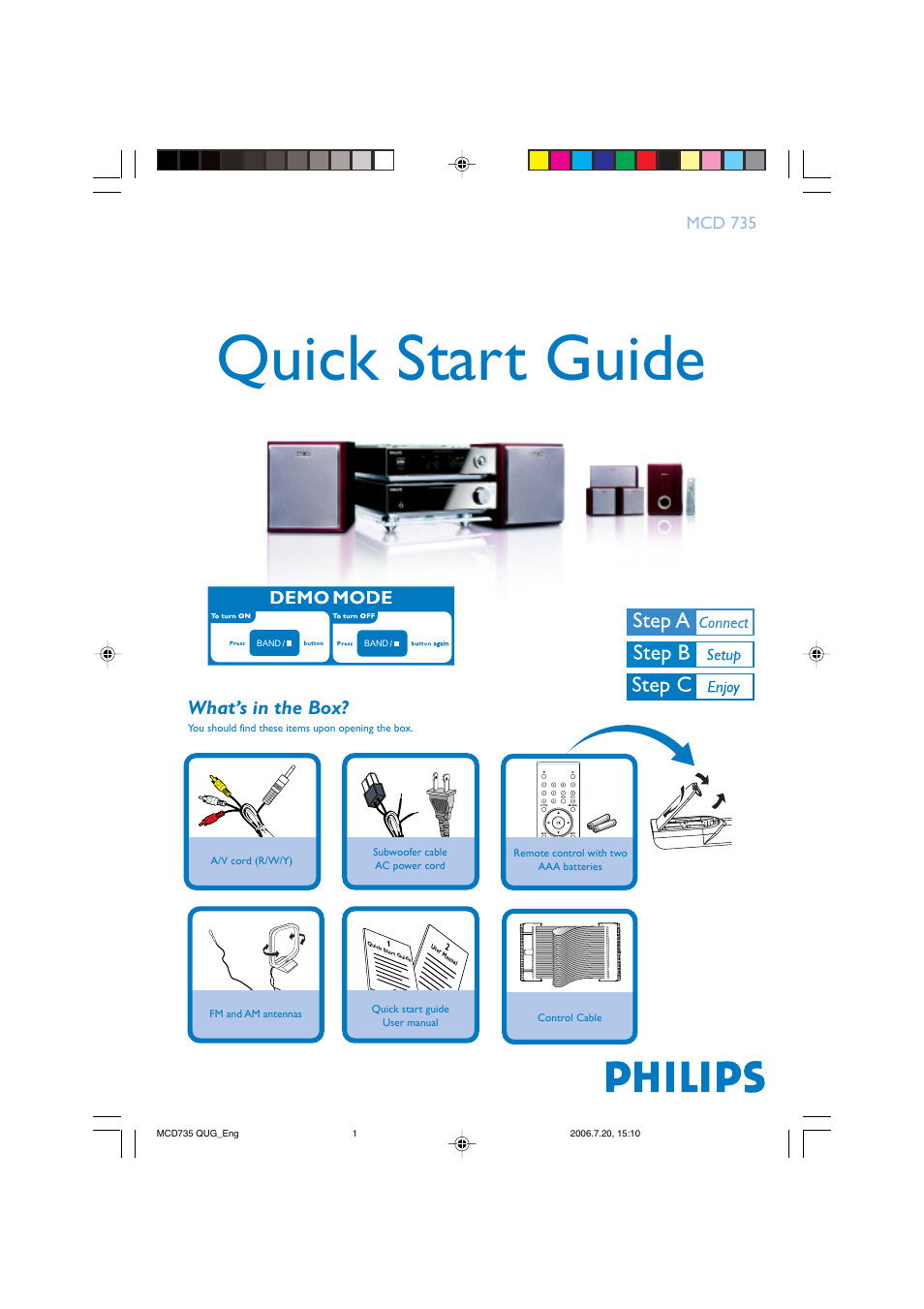 Philips MCD735 User Manual | 4 pages