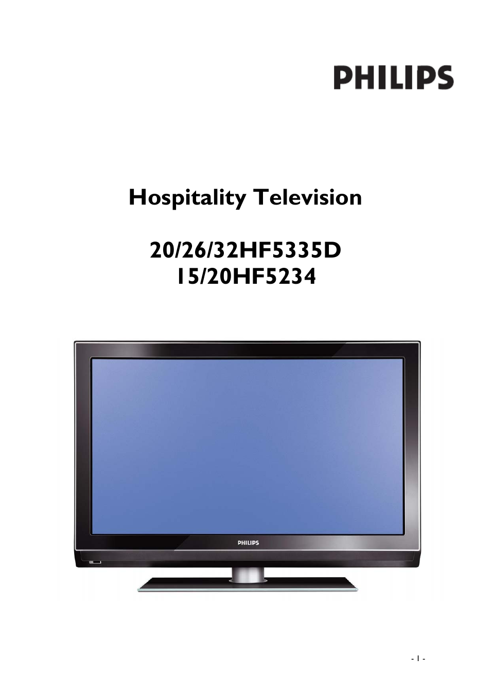 Philips 20HF5234 User Manual | 8 pages