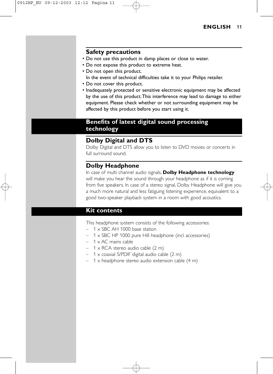 Philips HP1500 User Manual | Page 11 / 30