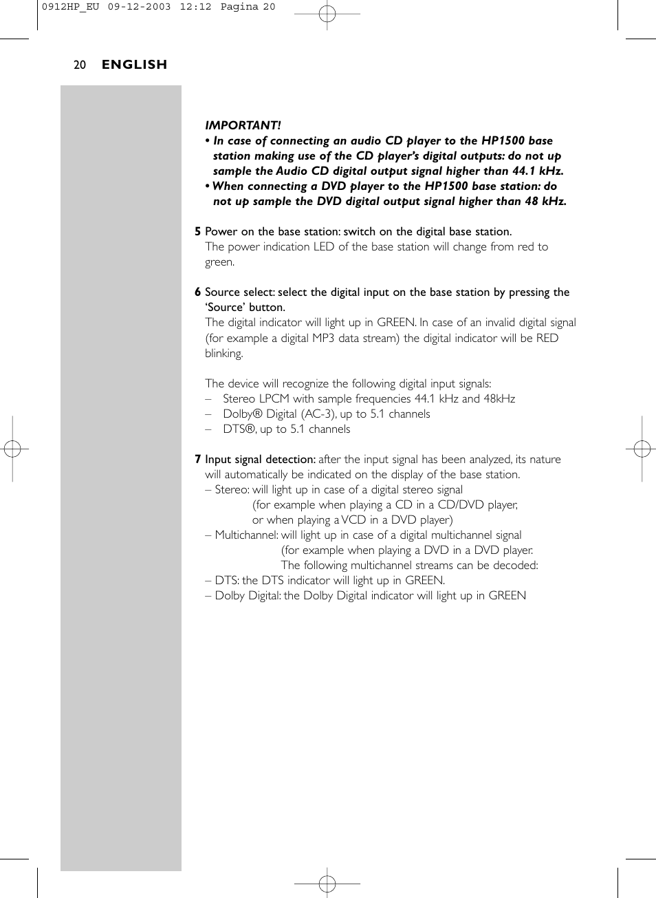 Philips HP1500 User Manual | Page 20 / 30