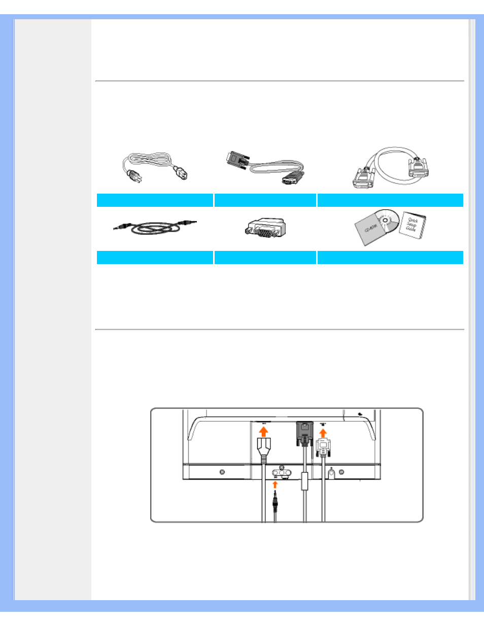 Sette opp og kople til skjermen din, Ställa in och ansluta monitorn | Philips 200P4 User Manual | Page 59 / 89