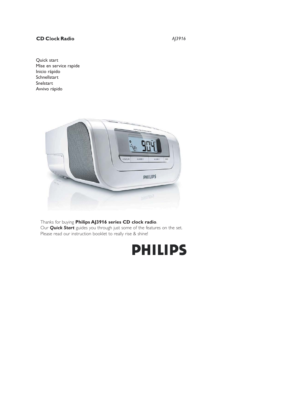 Philips AJ3916 User Manual | 3 pages
