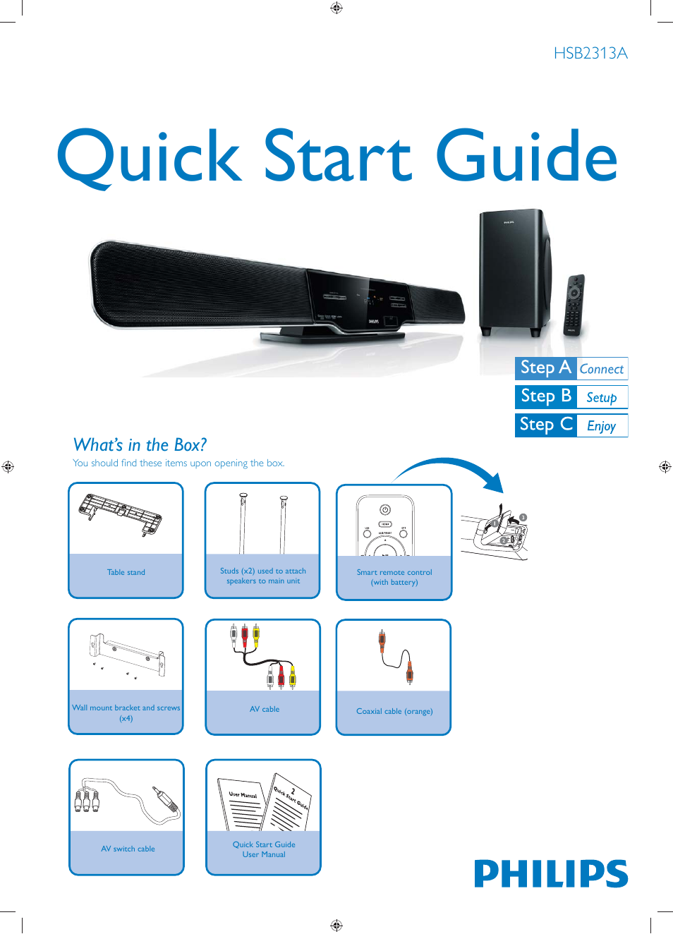 Philips HSB2313A/F7 User Manual | 4 pages