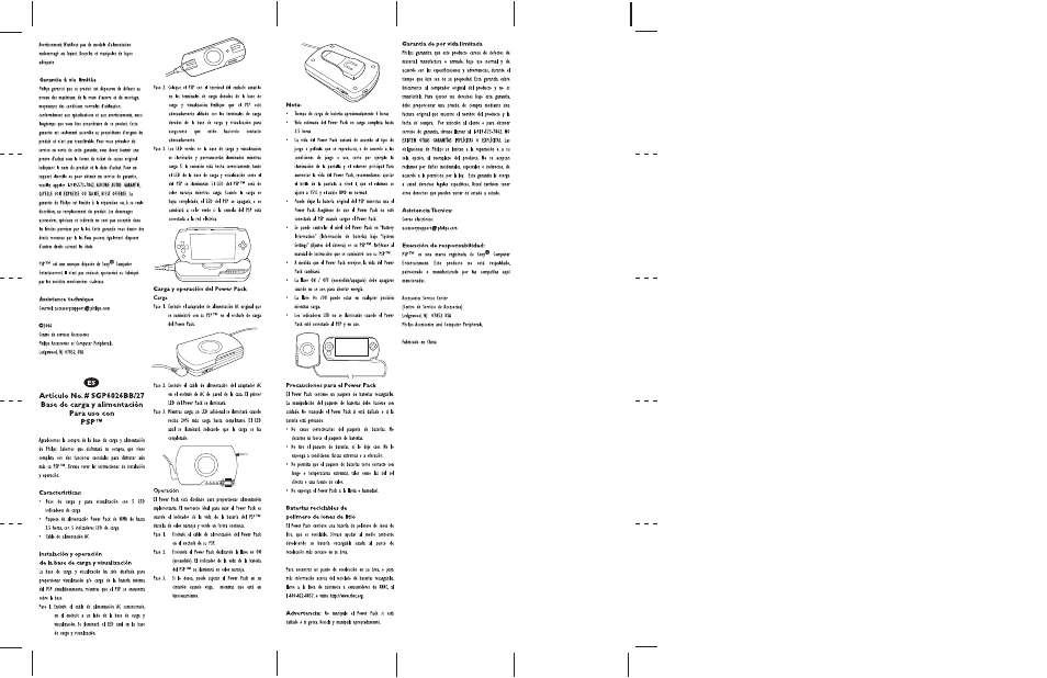 Philips SGP6026BB/27 User Manual | Page 2 / 2