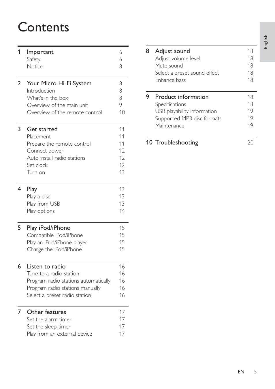 Philips - DCM278 User Manual | Page 5 / 21