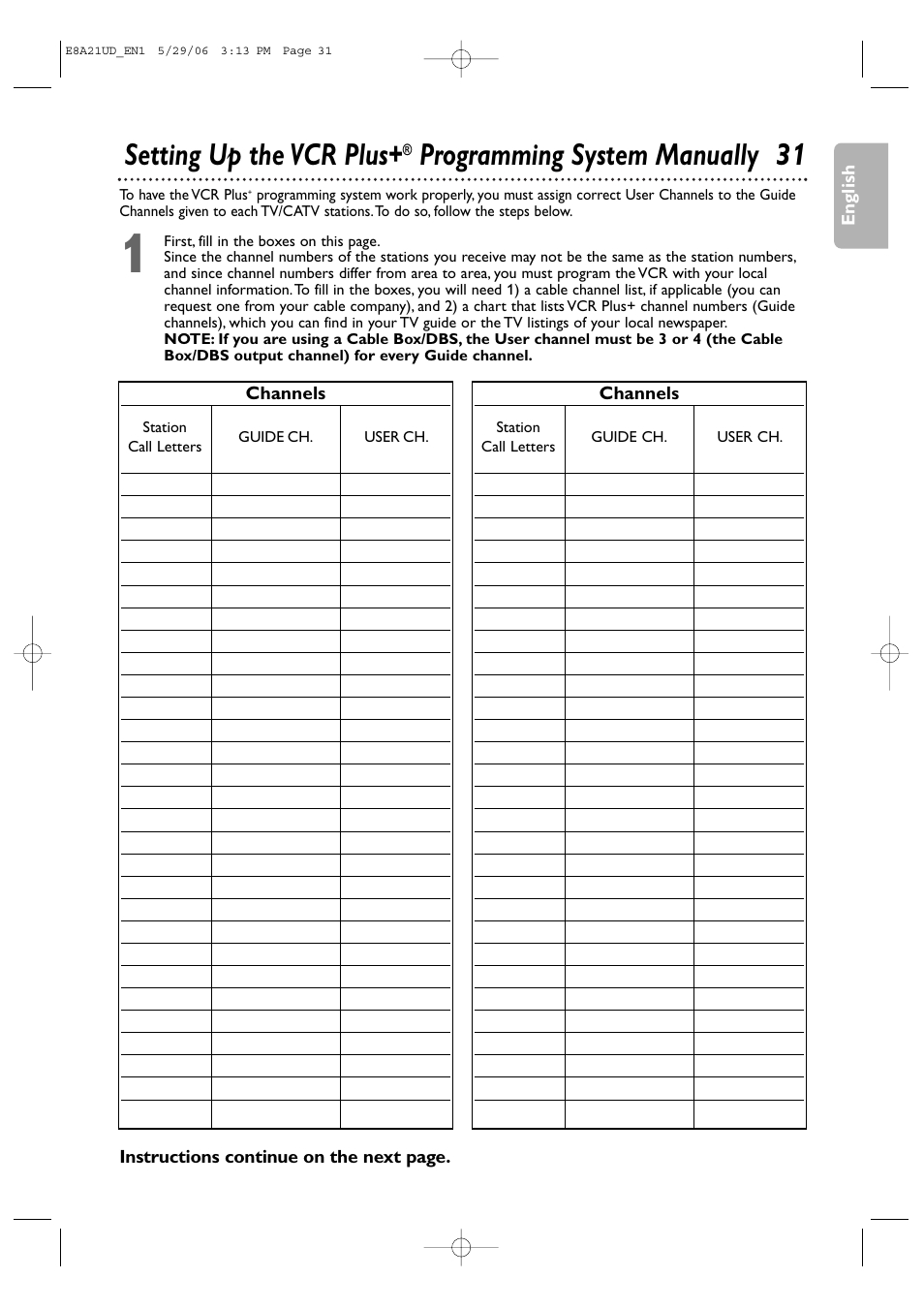 Setting up the vcr plus, Programming system manually 31 | Philips DVP3200V/37B User Manual | Page 31 / 74