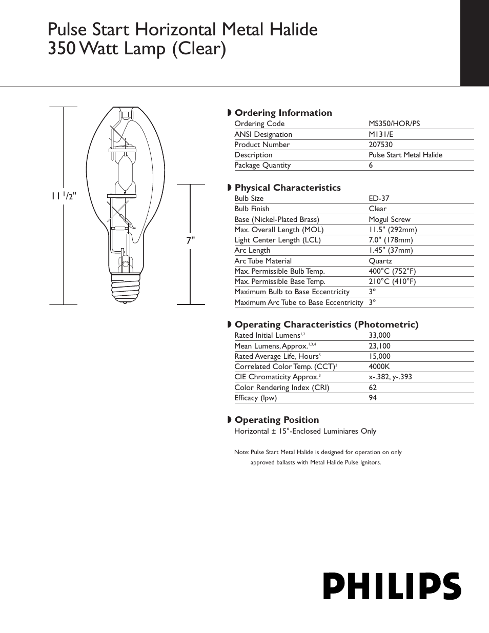 Philips 207530 User Manual | 2 pages