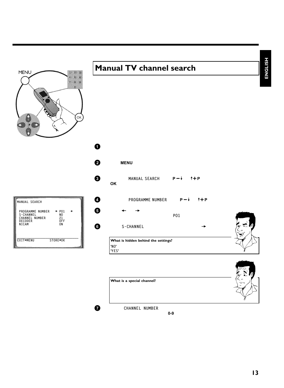 Manual tv channel search, Installing your video recording | Philips VR620/07 User Manual | Page 17 / 66