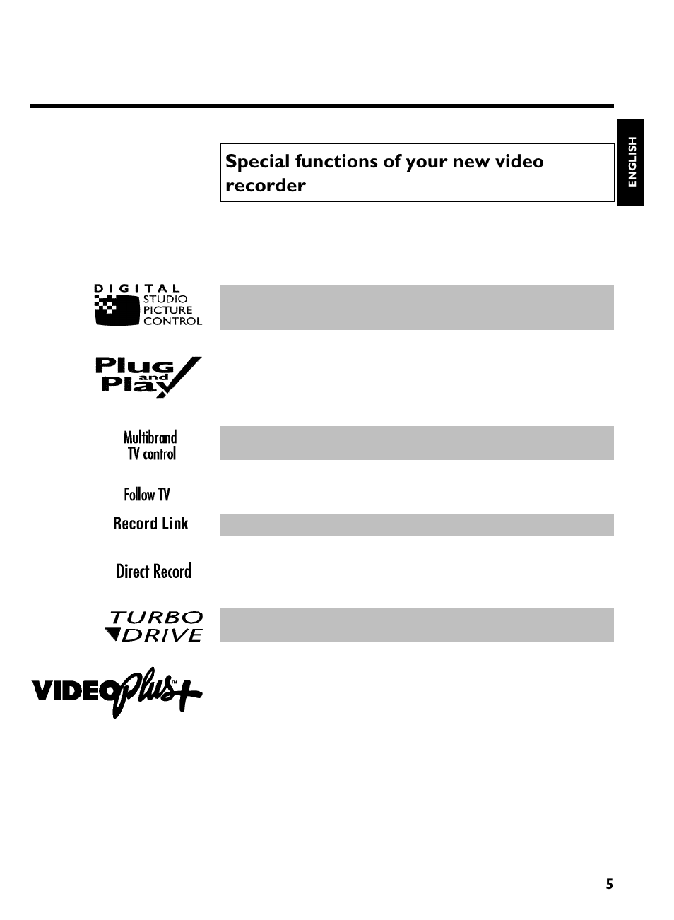 Special functions of your new video recorder, Introduction | Philips VR620/07 User Manual | Page 9 / 66