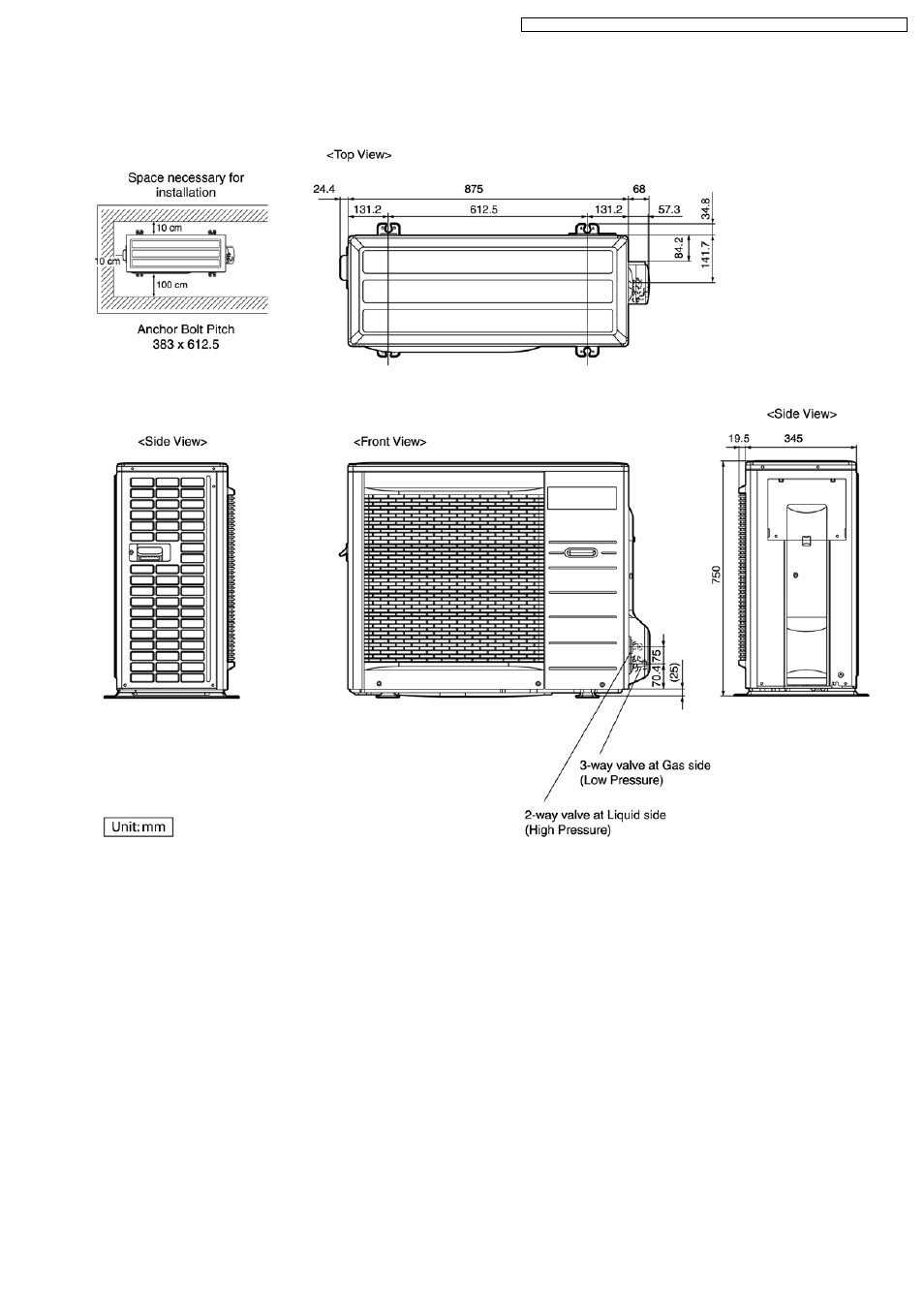 Outdoor unit | Philips CS-E15DB4EW User Manual | Page 13 / 98