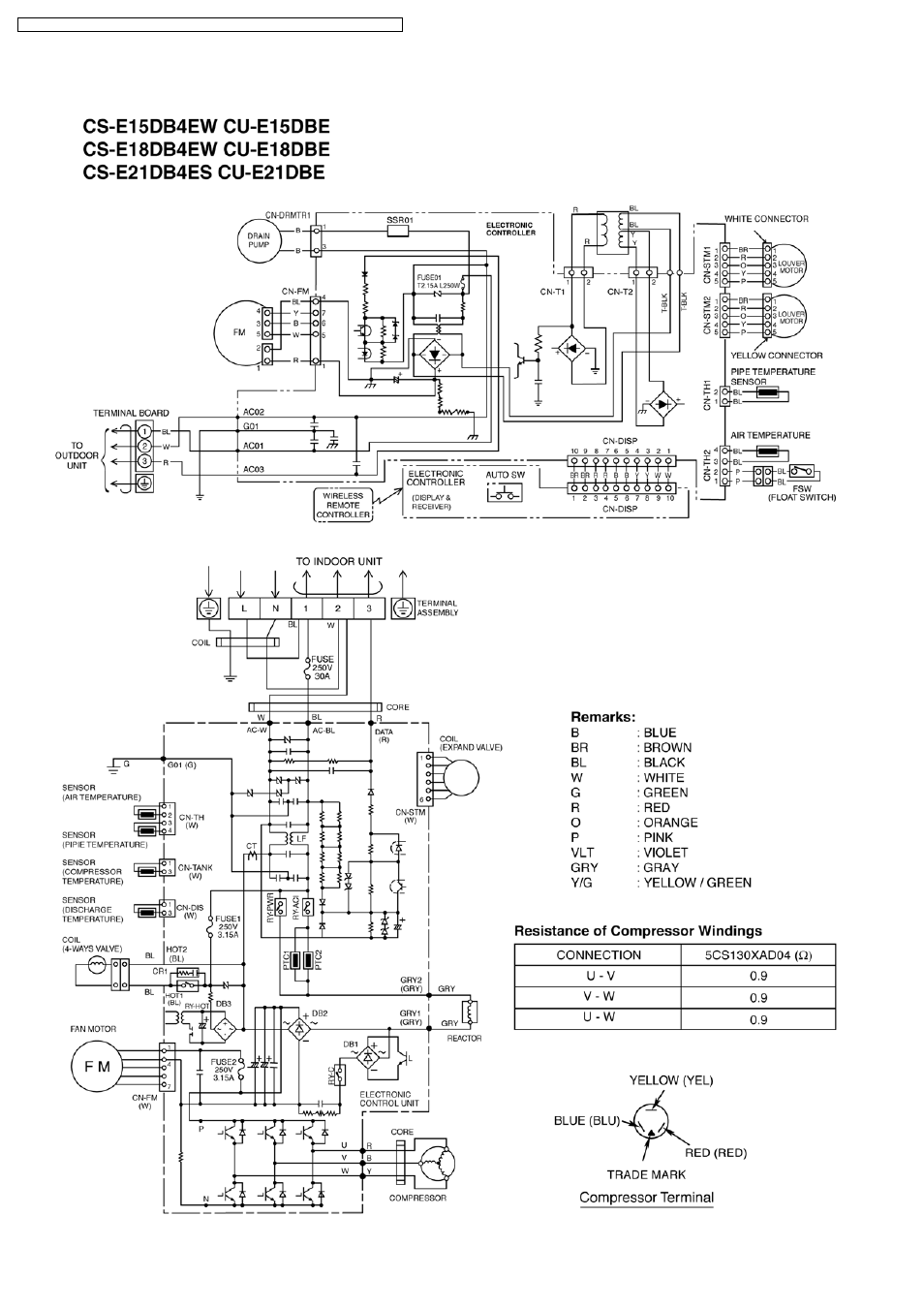 7 wiring diagram | Philips CS-E15DB4EW User Manual | Page 16 / 98