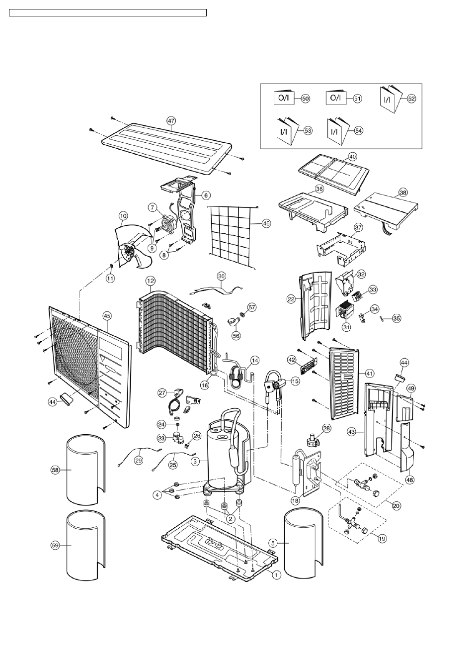 16 exploded view (outdoor unit) | Philips CS-E15DB4EW User Manual | Page 84 / 98