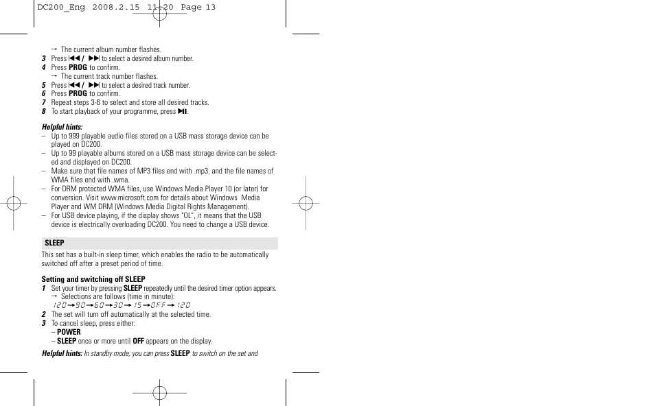 Philips DC200/05 User Manual | Page 13 / 17