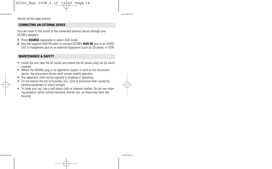 Philips DC200/05 User Manual | Page 14 / 17